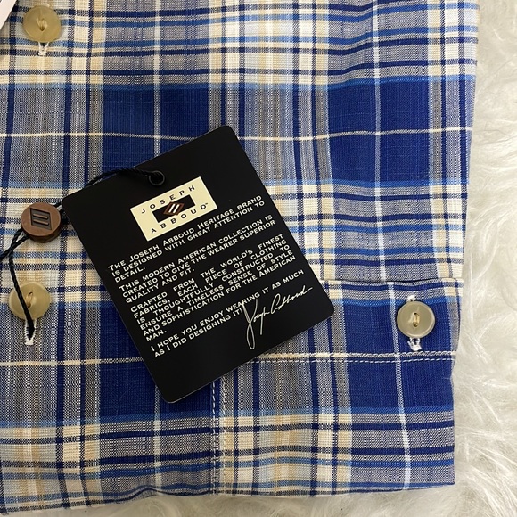 Joseph Abboud Men's Short Sleeve Plaid Shirt - Picture 5 of 6